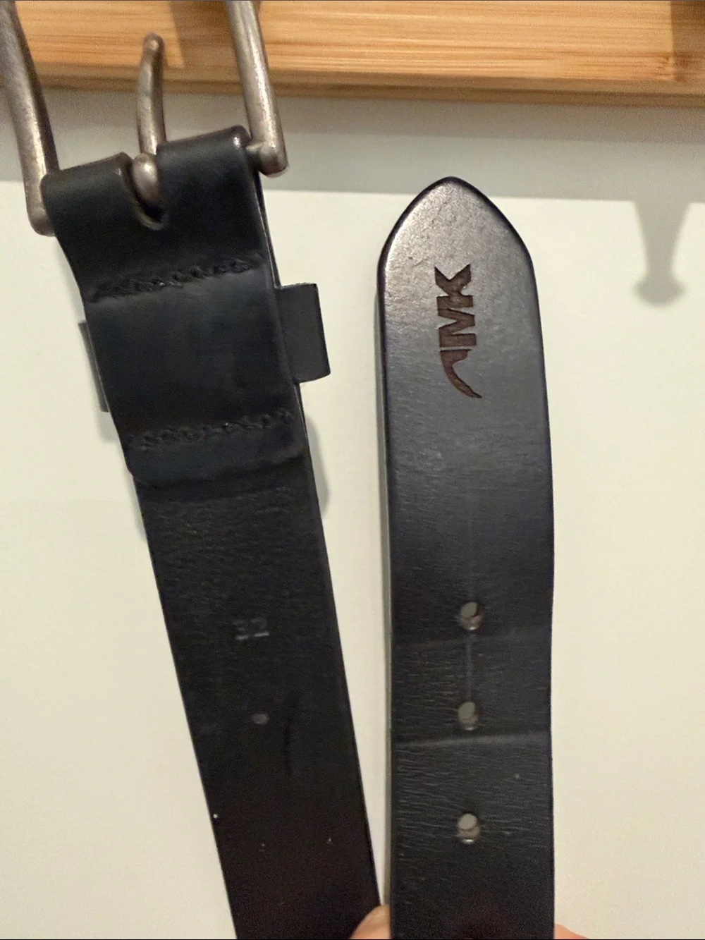 Mountain Khakis Black Leather Belt with Silver Buckle